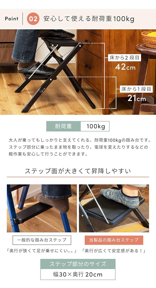 Amazon｜PaletteLife アシスタ ステップ台 ステップスツール