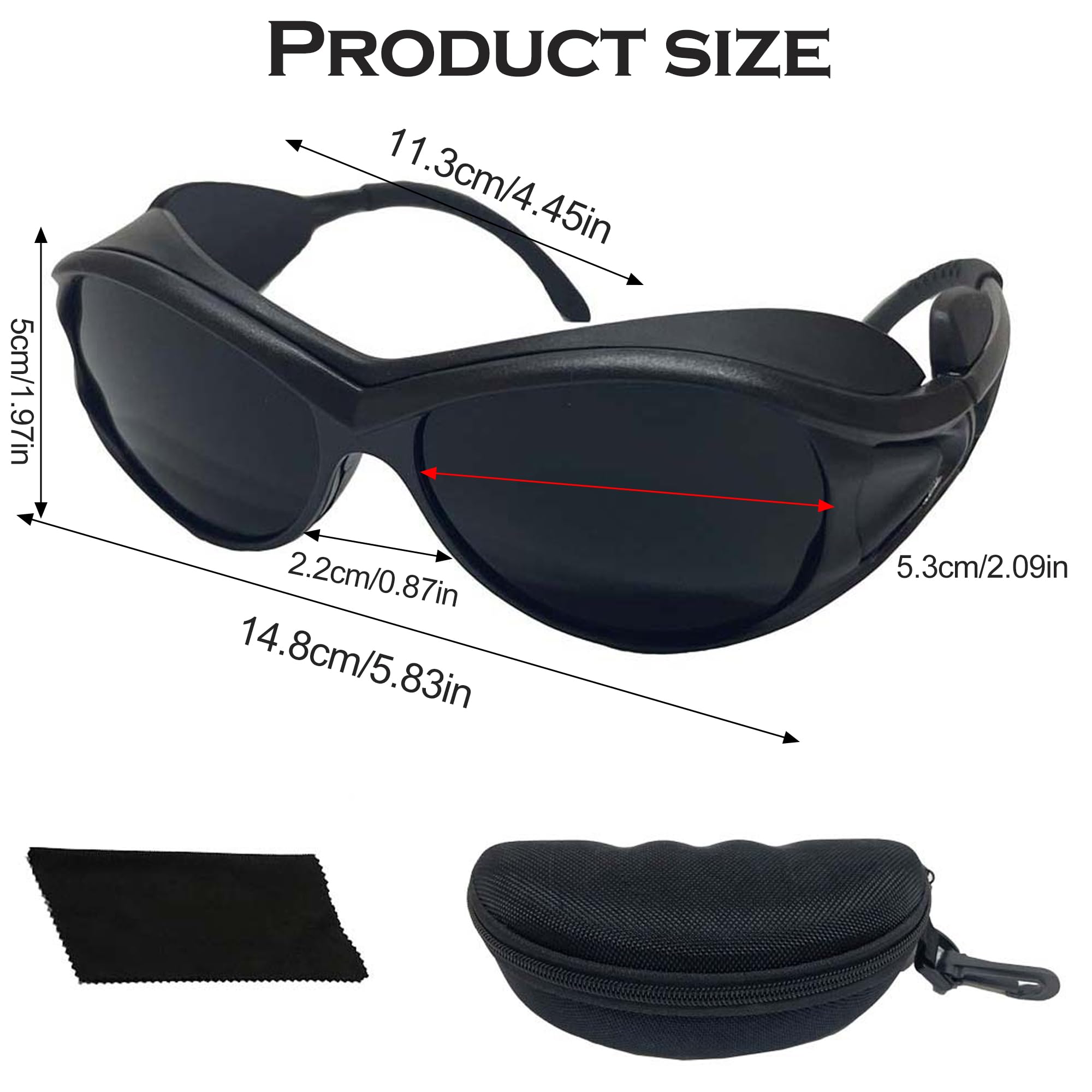 Laser Safety Glasses, Red Mitochondria Safety Glasses, IPL 200-2000nm UV Safety Glasses - Image 2