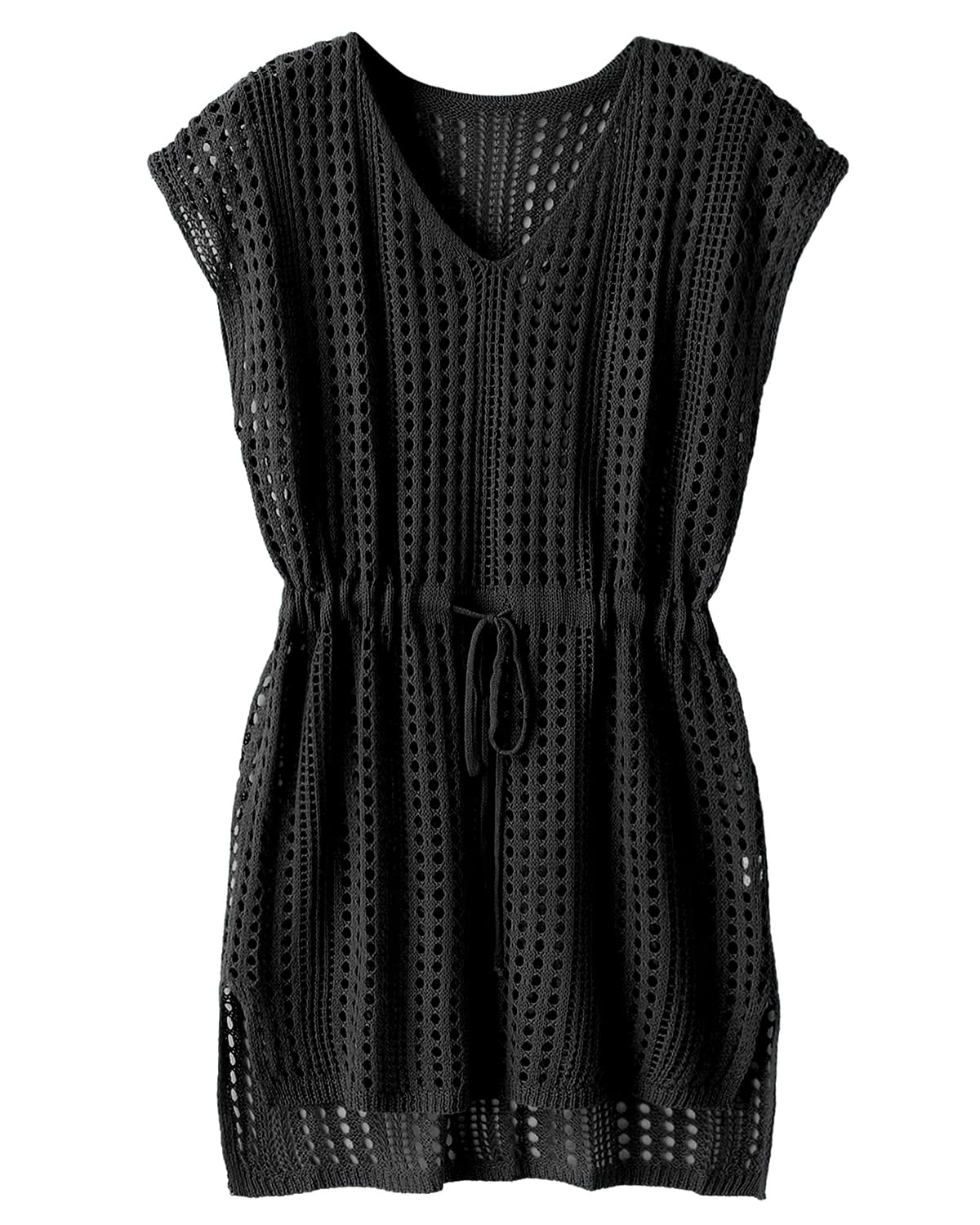 Rayson Copricostume Mare Donna Bikini Coprire a V Tunica Abito da Spiaggia Crochet Allentato Costumi da Bagno Cover Up Vestito