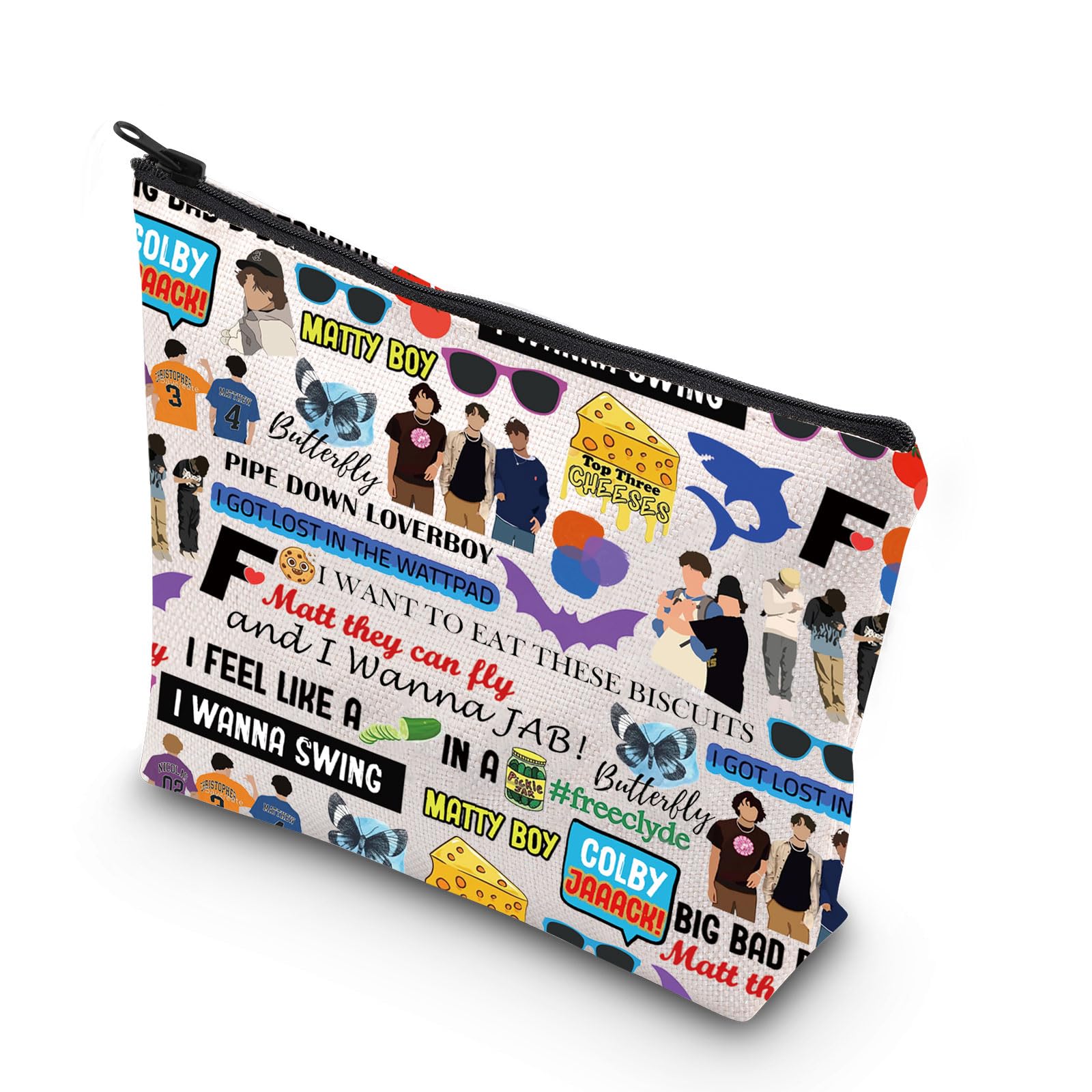 Sturniolo Makeup Bag Chris & Matt & Nick Gifts Team Orange Purple Blue Gifts Sturniolo Merch (wanna swing uk)