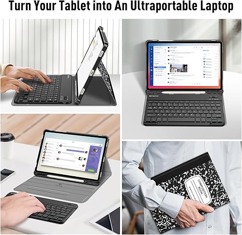 Miniatura 6 de Fintie Funda de teclado para Samsung Galaxy Tab S9 de 11 pulgadas modelo 2023 (SM-X710X716BX718U) con soporte para bolígrafo S, cubierta de soporte