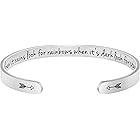 Inspirational Mantra Cuff Bracelets for Women Friend Encouragement Gift for Her Personalized Birthday Jewelry