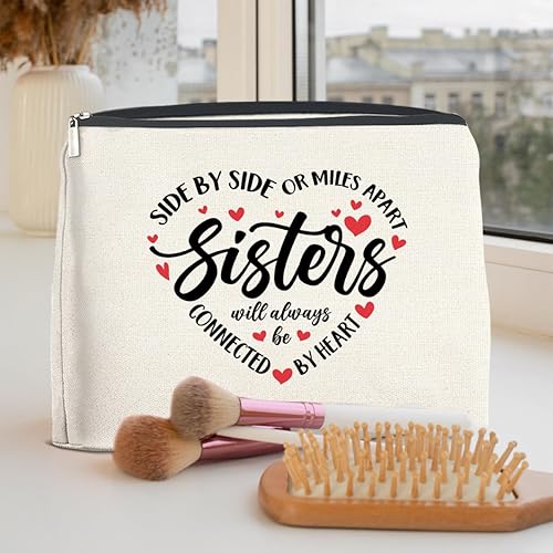 Miniatura 5 de TSUYAWU Regalos para hermanas de hermana hermano, bolsa de maquillaje para la mejor hermana, regalo para hermana para Navidad, graduación, regalos