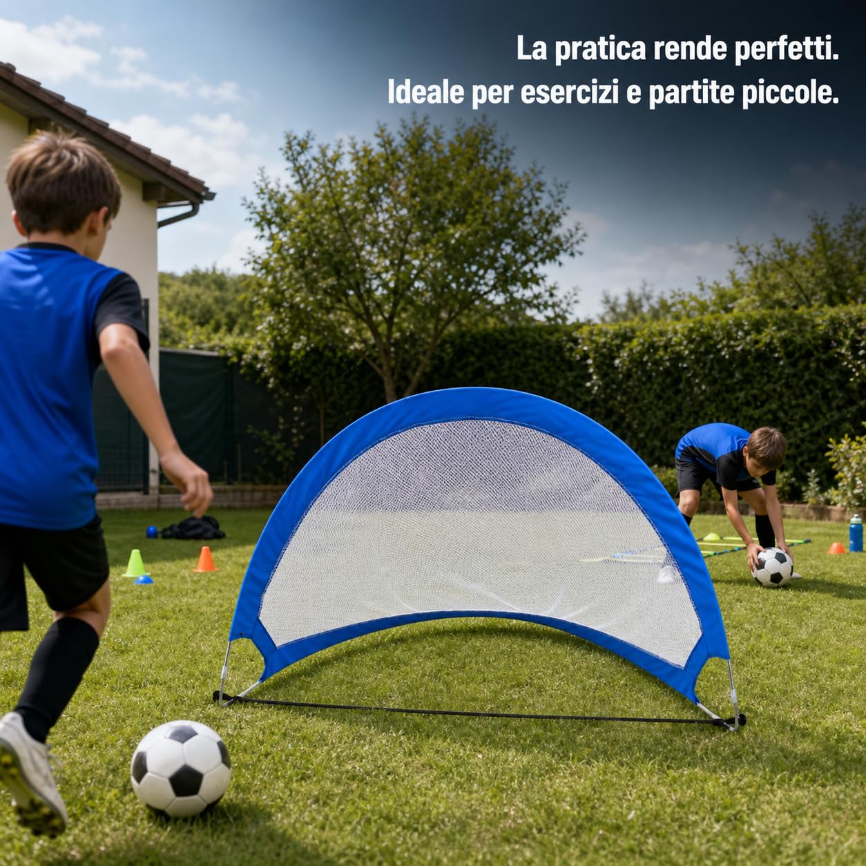 Porta da Calcio Pieghevole per Giardino, per Bambini e Appassionati, per