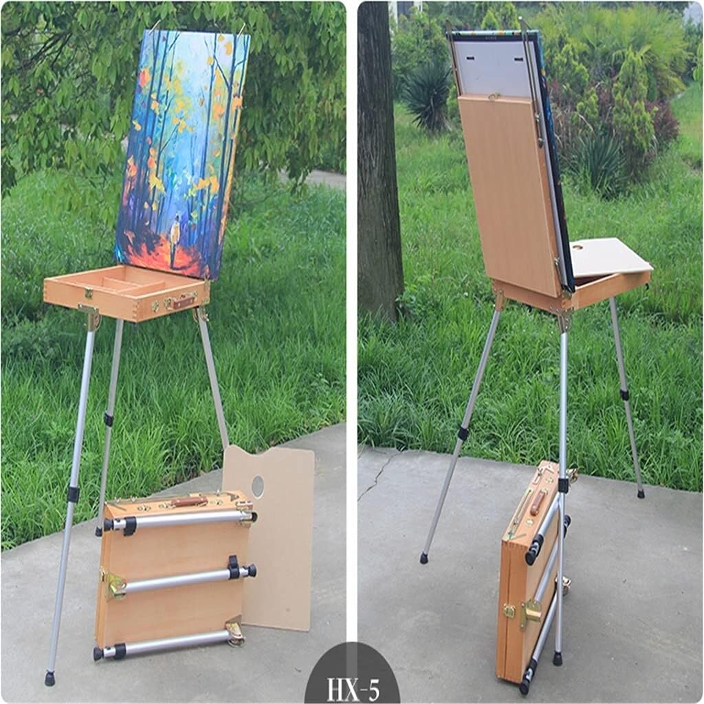 Regulowana przenośna drewniana sztaluga stołowa ze stopu aluminium składana konstrukcja do rysowania malarstwa i materiałów artystycznych - idealna dla artystów i początkujących