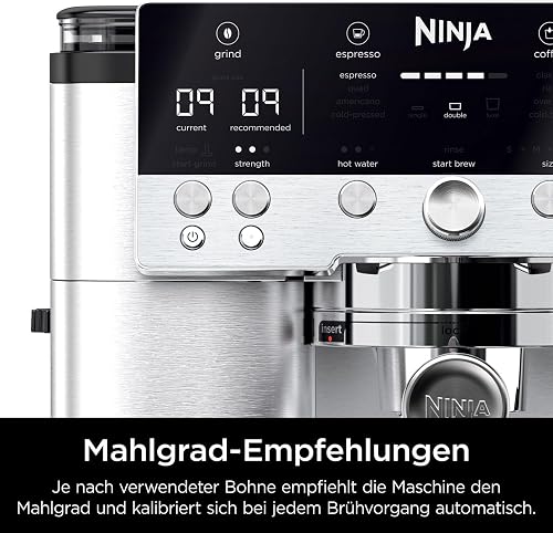 Ninja Luxury Premier 3-in-1 Coffee Maker, Latte, Cappuccino, Cold Brew & Espresso Maker, Built-in Bean Grinder & Milk Frother, Easy to Use, 4 Automatic Frothing Settings, Silver, ES601EU - 5