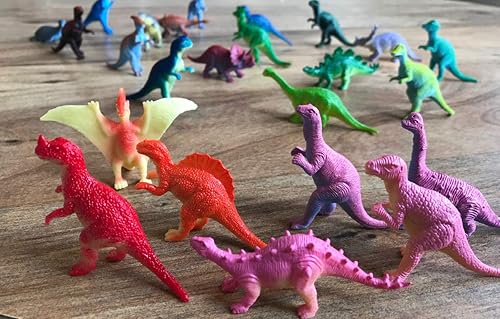 Miniatura 2 de Juego de 24 piezas de mini dinosaurios de plástico de 3 pulgadas, varios colores y estilos, gran recaudación de fondos, recuerdo de fiesta, premio