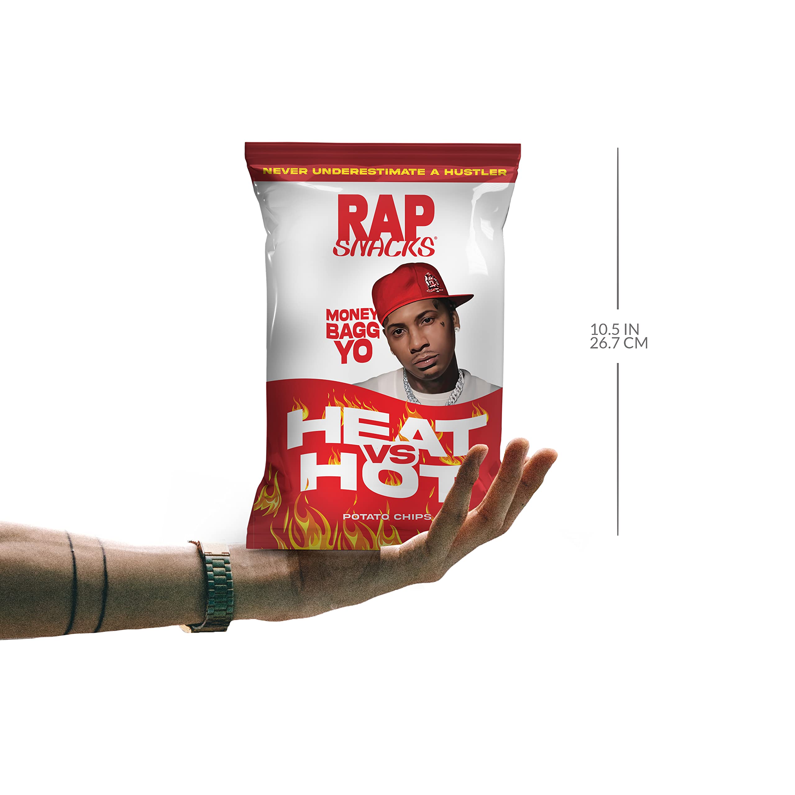 Amazon.com : Rap Snacks Moneybagg Yo Heat vs Hot Potato Chips 2.5