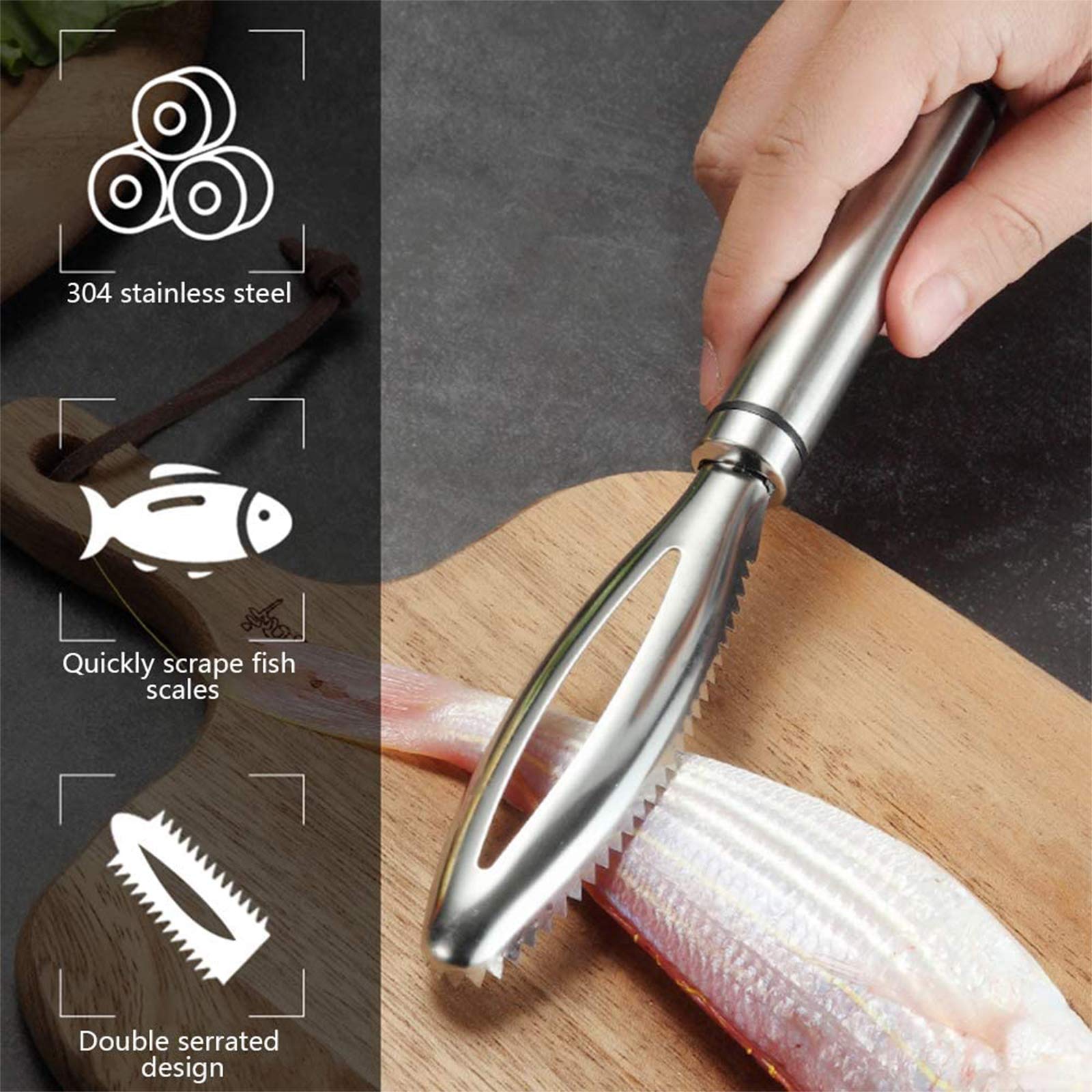 Amazon.co.jp: 2個 魚の鱗スクレーパー、 ステンレス鋼 魚の鱗