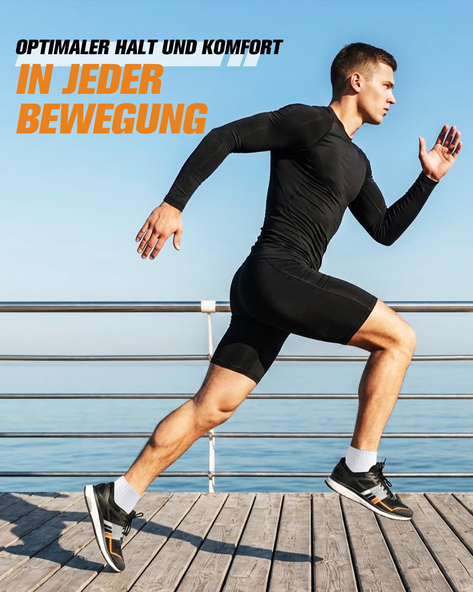 Skarpety sportowe męskie, krótkie, bawełniane, przewiewne na lato do biegania, treningów, domu i pracy, z miękką podeszwą, 6/10 par