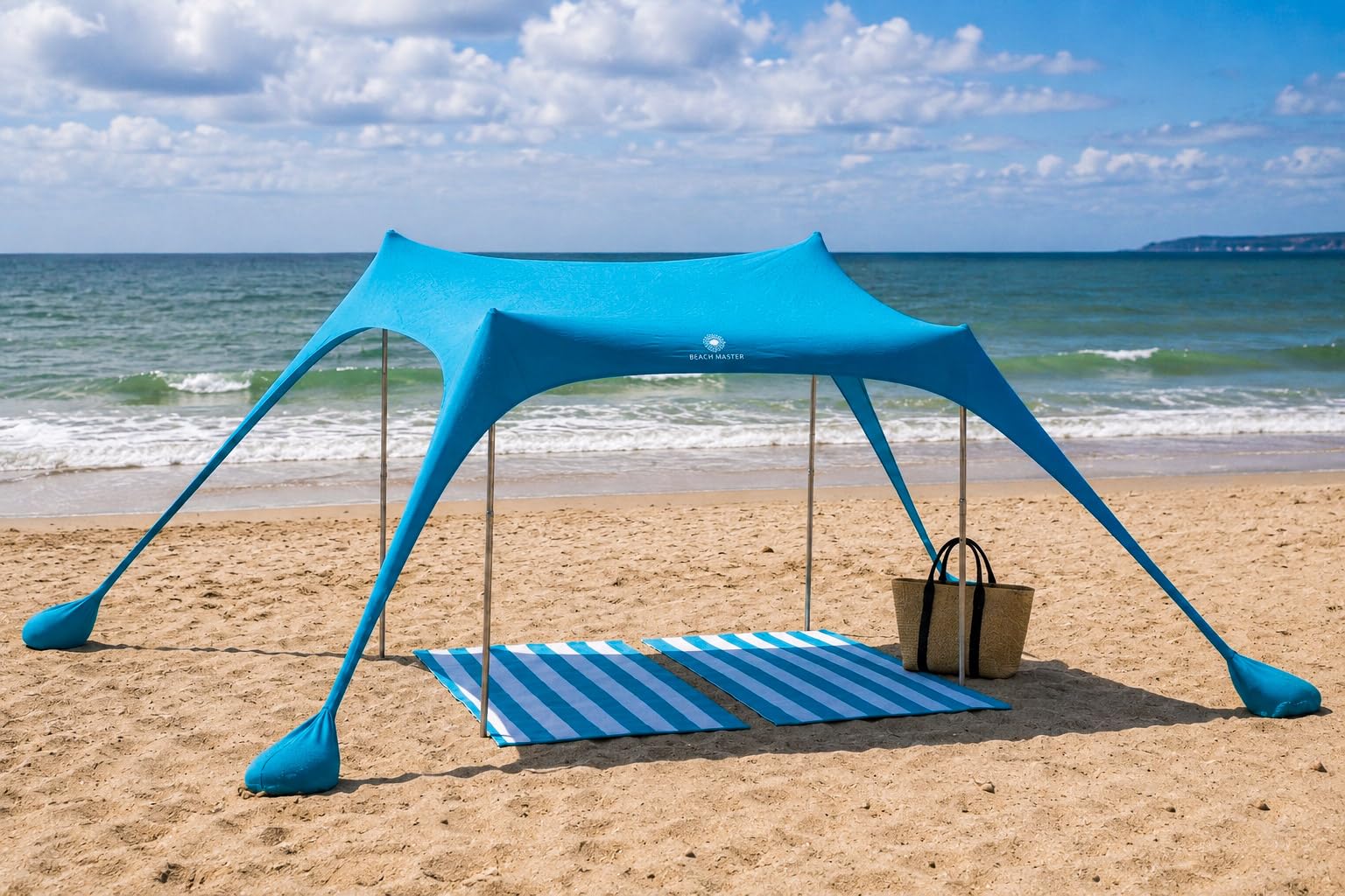 Beach Master Large Portable Canopy - Beach Tent Shade Shelter (210cm x 210cm)-image-45
