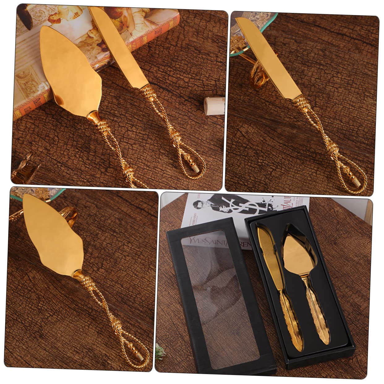 Spatule à Gâteau Mousse Coupe-dessert en Alliage de Zinc, 1 Set