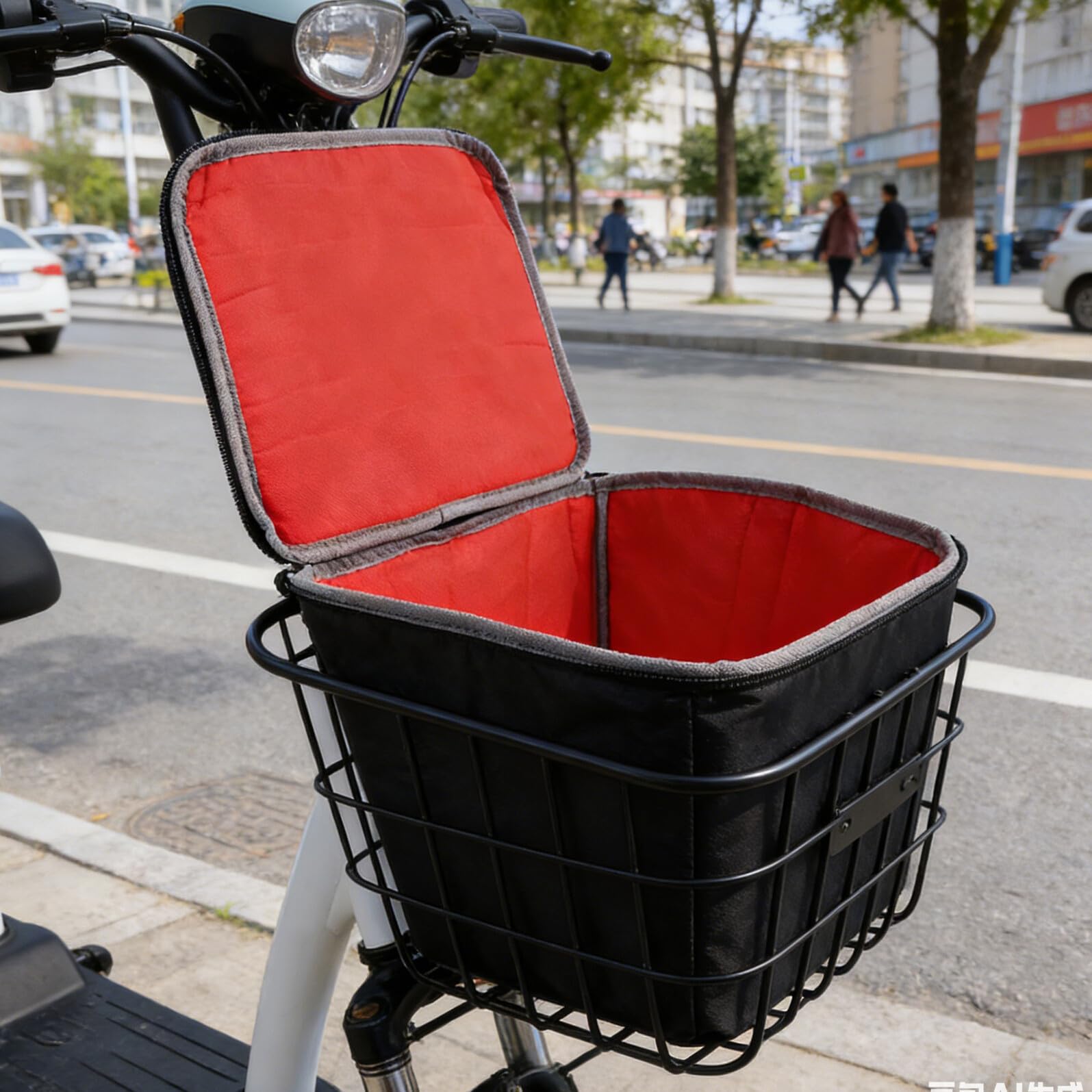 Wkład Do Koszyka Rowerowego PU z Amortyzacją i Pyłoszczelną Ochroną Do E-rowerów i Hulajnóg Łatwy Montaż i Utrzymanie