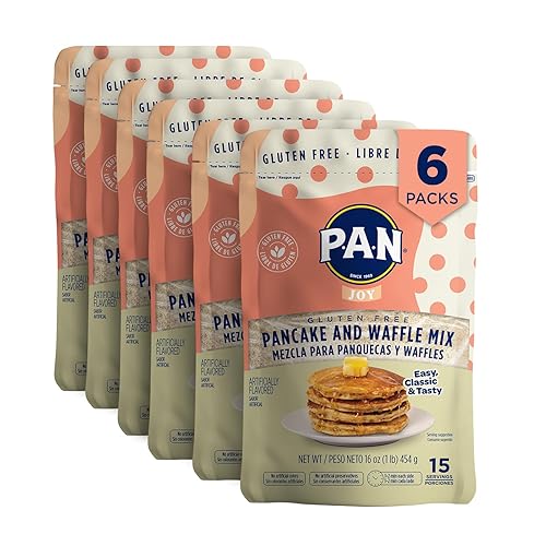 P.A.N - Mezcla de panqueques y gofres, sin gluten, 1 libra (paquete de 6)