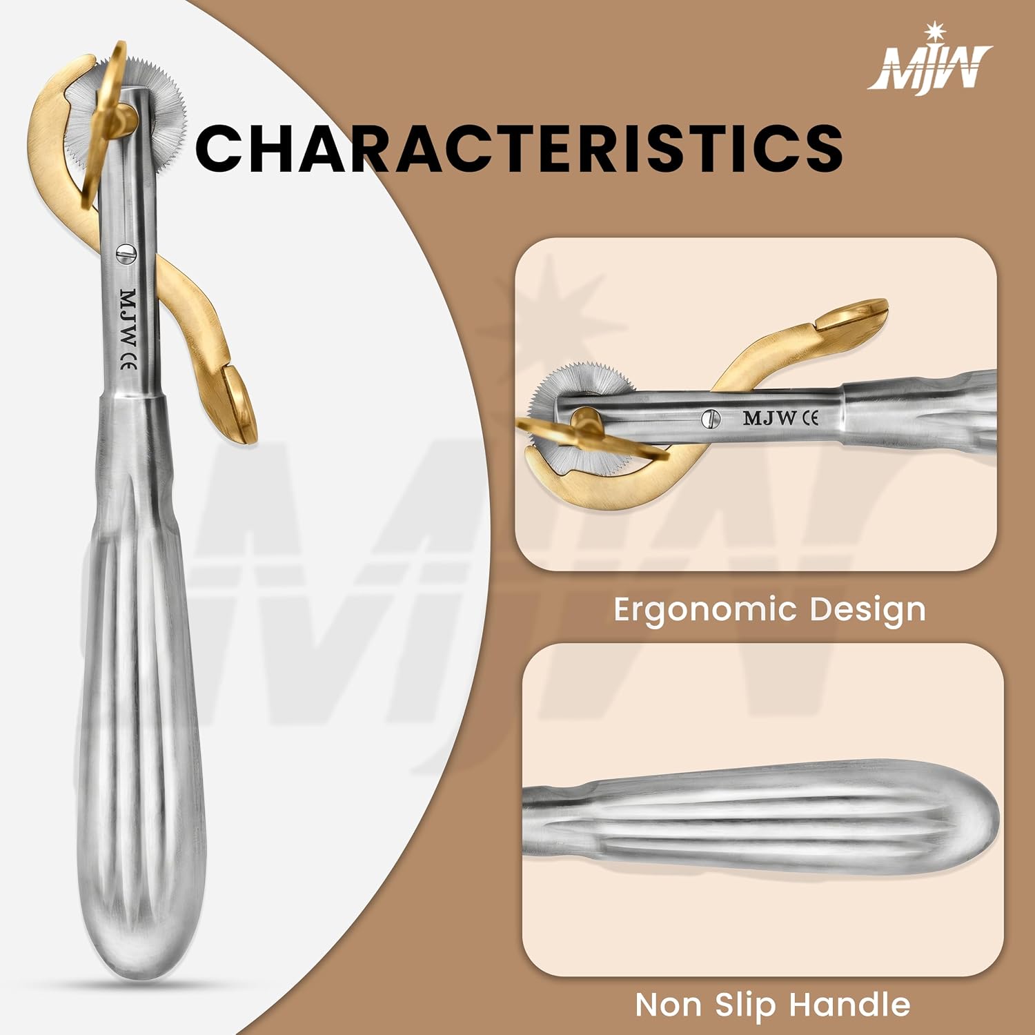 MJW Finger Ring Cutter with 2 Replacement Edges - Stainless Steel Golden Snap-Ring Plier Emergency Jewelry Cutting Tool Ideal First Aid Instrument, EMT Ring Remover Tool with Finger Protection
