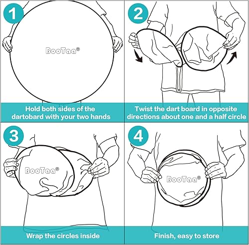 Miniatura 8 de BooTaa Tablero de dardos grande de 20 pulgadas para niños, tablero de dardos para niños con bolas adhesivas, juguetes para niños y niñas, para