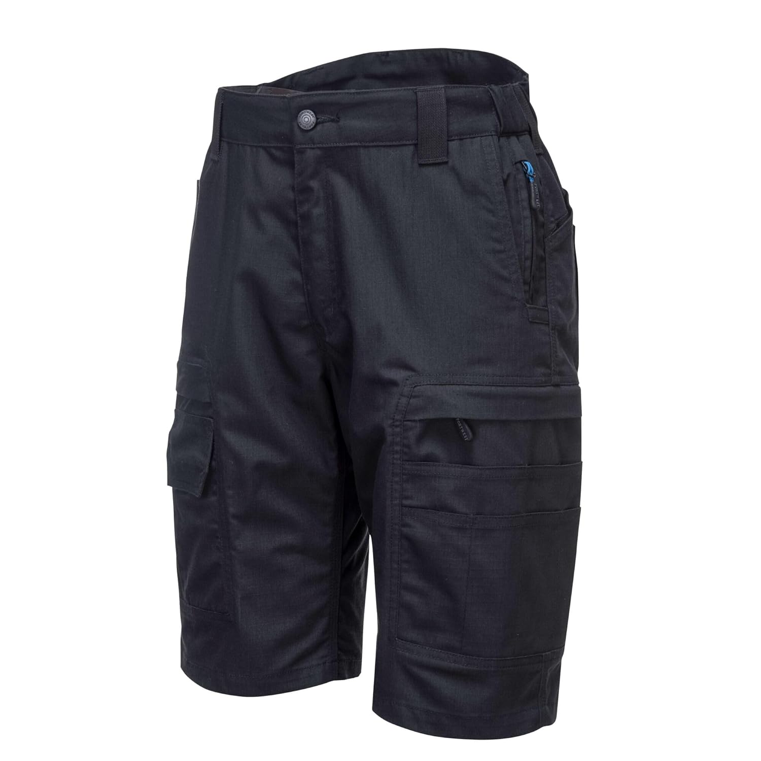 Portwest KX340 Men's Work Shorts - Durable Multi-Functional Safety Workwear with Ripstop Stretch Fabric and Pockets Black, 38