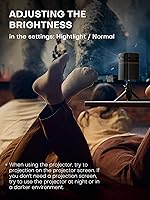 Vista 5 de FATORK Mini proyector, proyector de corto alcance WiFi 5G, proyector portátil DLP 1080P con batería recargable, compatible