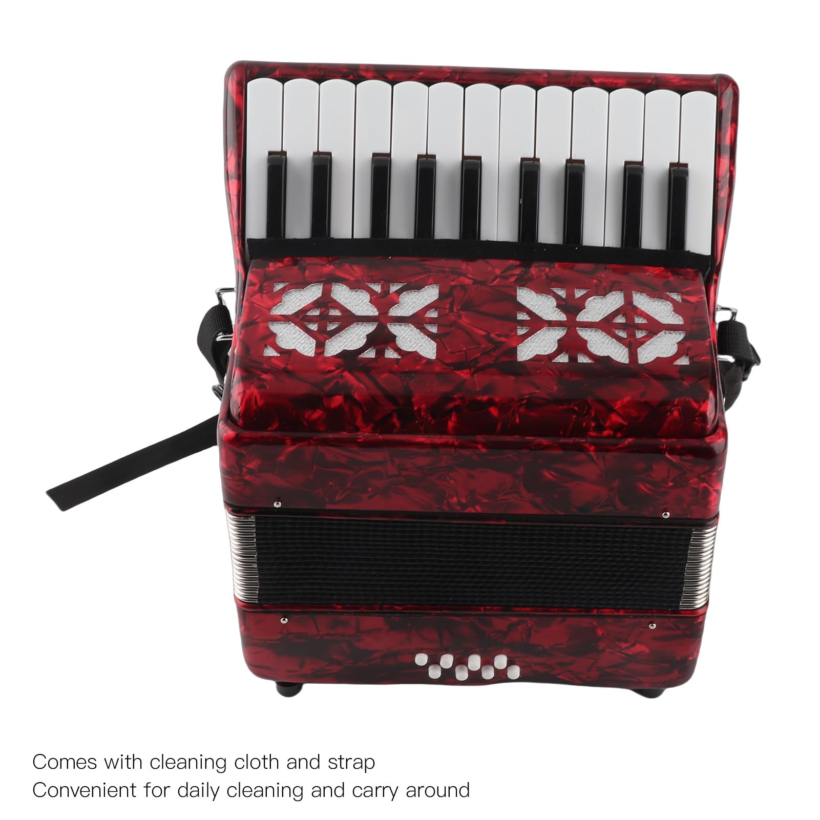 DOACT Fisarmoniche, Strumento a Fisarmonica per Adulti, Strumento a Fisarmonica, Fisarmonica, (IRIN Ha Autorizzato) 22 Tasti 8 Bassi Fisarmonica a Piano Principiante Fisarmonica