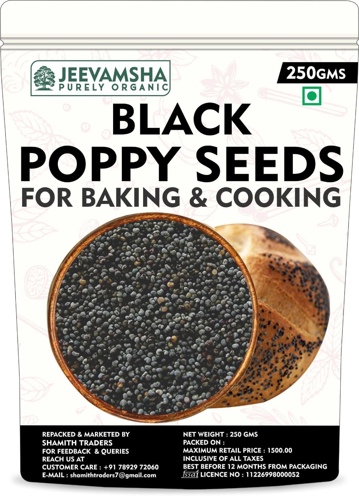- Black Poppy Seeds 250g (Khus Khus) Organic Pure & Natural Poppy Seeds for Indian Cooking, Baking, Gravies, Posto & Thandai | No Additives