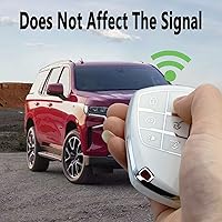 Vista 6 de Funda para Llavero Compatible con Chevy 2021-2023 Suburban Tahoe GMC Yukon Buick Encore Avenir Accesorios Carcasa (Blanco)