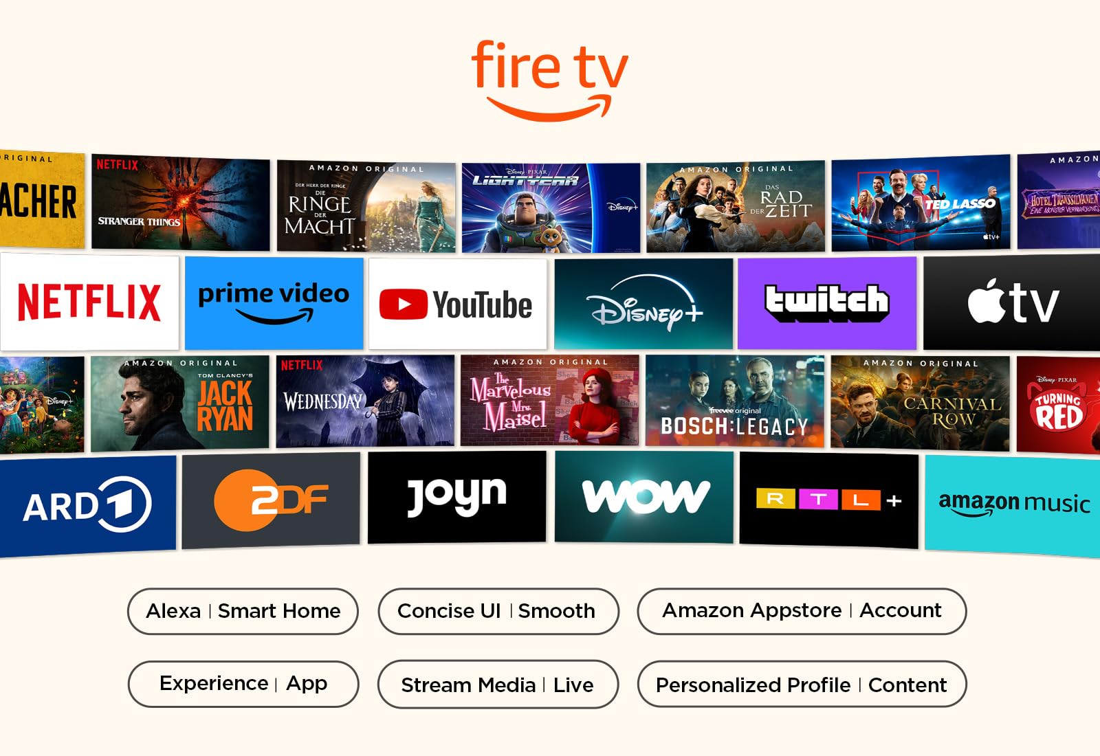 TCL 50PF650 50-Zoll 4K Ultra HD, HDR TV, Smart LED Fire TV (Dolby Vision, Dolby Atmos, DTS, HDR 10, Alexa integriert, Airplay2, Miracast)