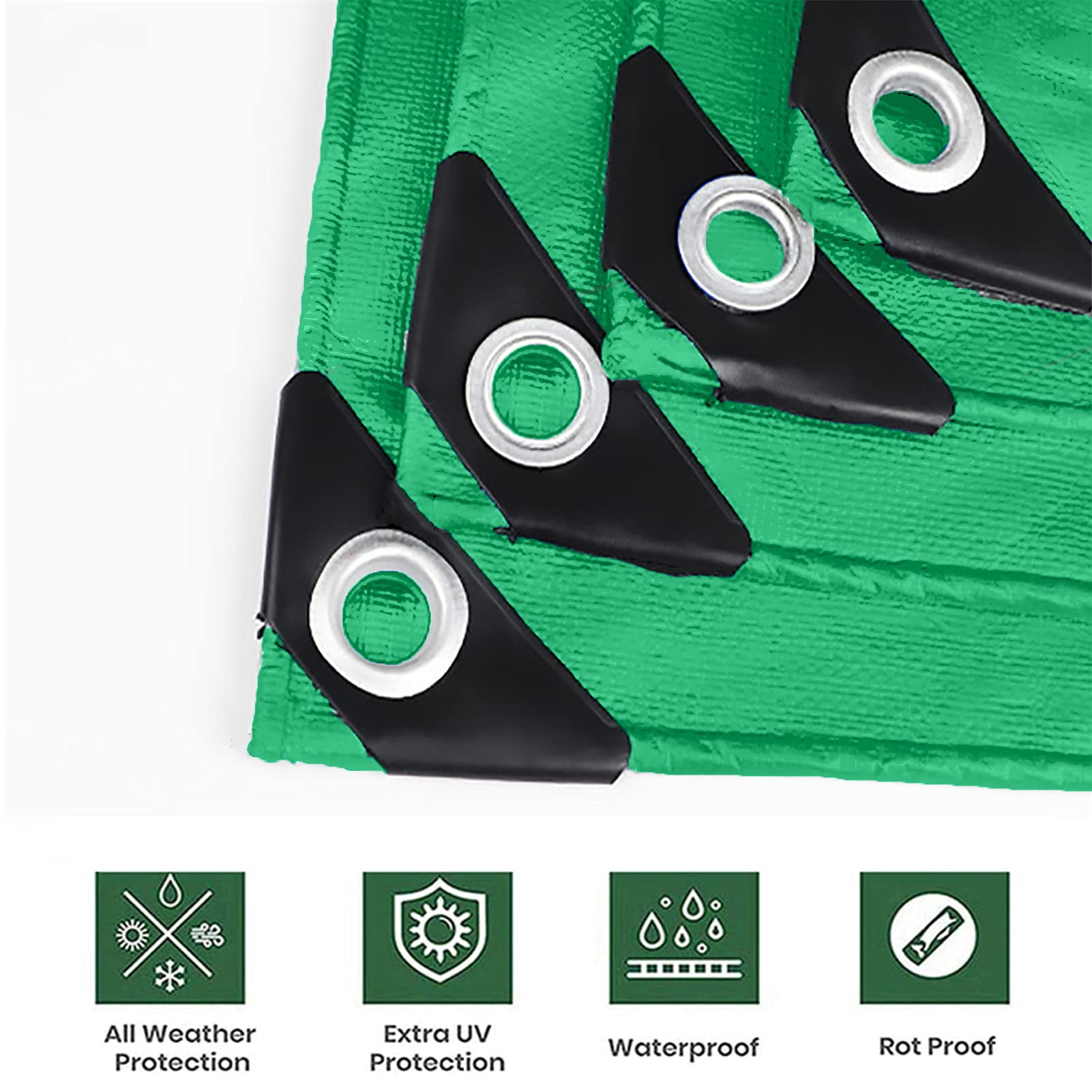 Bâche imperméable, bâches résistantes 160g/m² avec œillets, Bâche pour Piscine, Couvre-Sol, bâches polyvalentes pour Jardin/Meubles/extérieur/Camping,4x7m/13.12x22.96ft