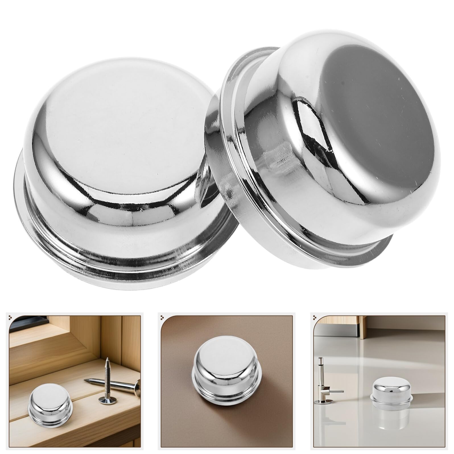 IMIKEYA 2 Tapas Instalación Rápida Antipolvo de Aluminio y Rendimiento Estable, Cubiertas Protectoras para Cubo de Rueda de Remolque para Ejes de Remolque