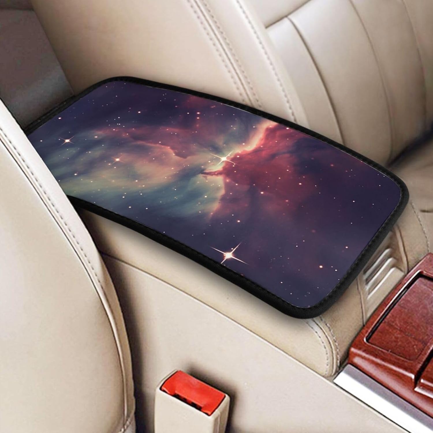 Auto Center Console Pad Star Field in Deep Space Car Armrest Seat Box Cover Protector Universal Arm Rest Cushion Pads for SUV, Truck, Vehicle, Car handrail Box Cushion Auto Accessories image 2