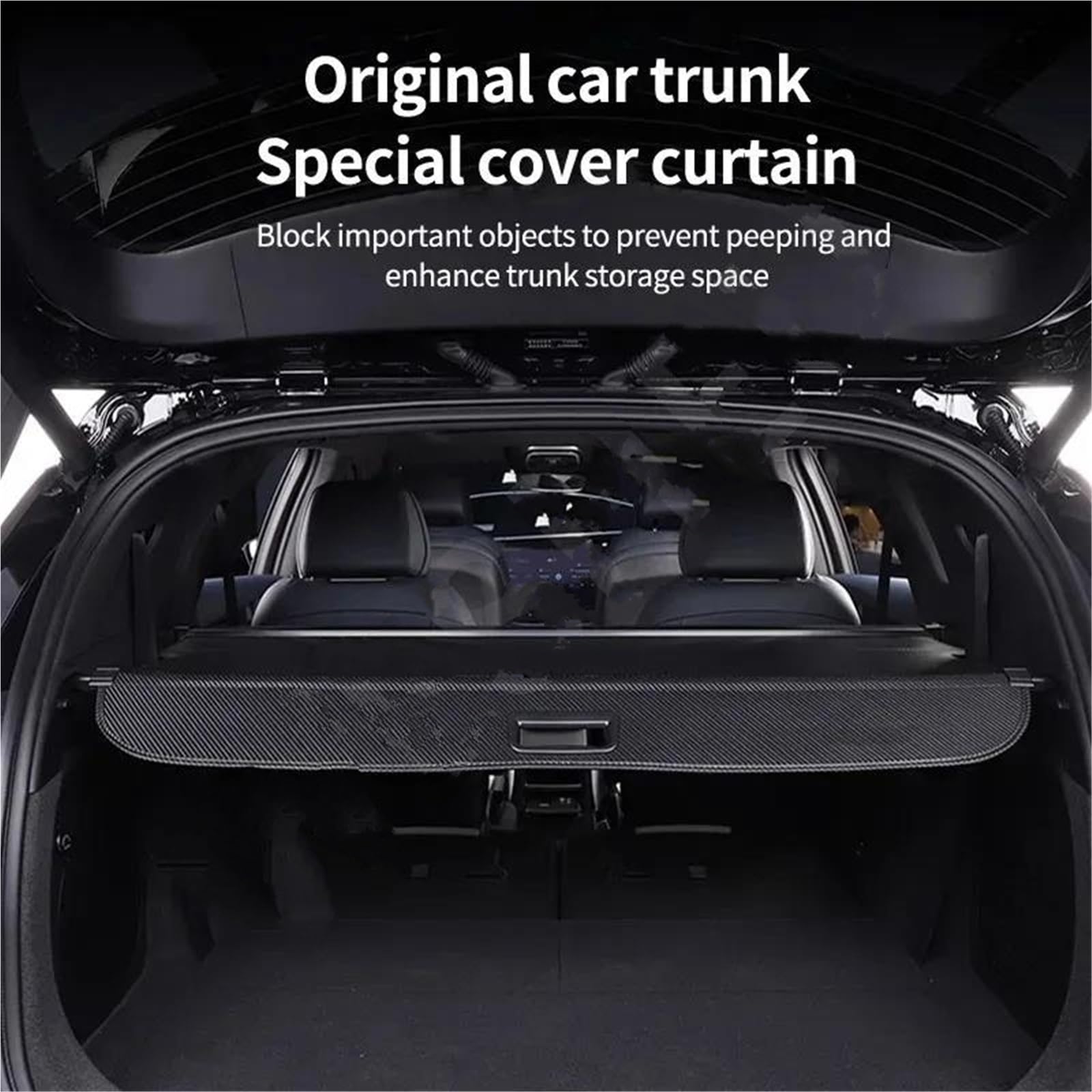Genérico Retráctil Cubierta Carga para Chery para Tiggo 9X 9 Ebro S900 2024-2027 5/7 Cubierta Cortina Maletero Coche Protectores Maletero Retráctiles(Canvas,7seat)