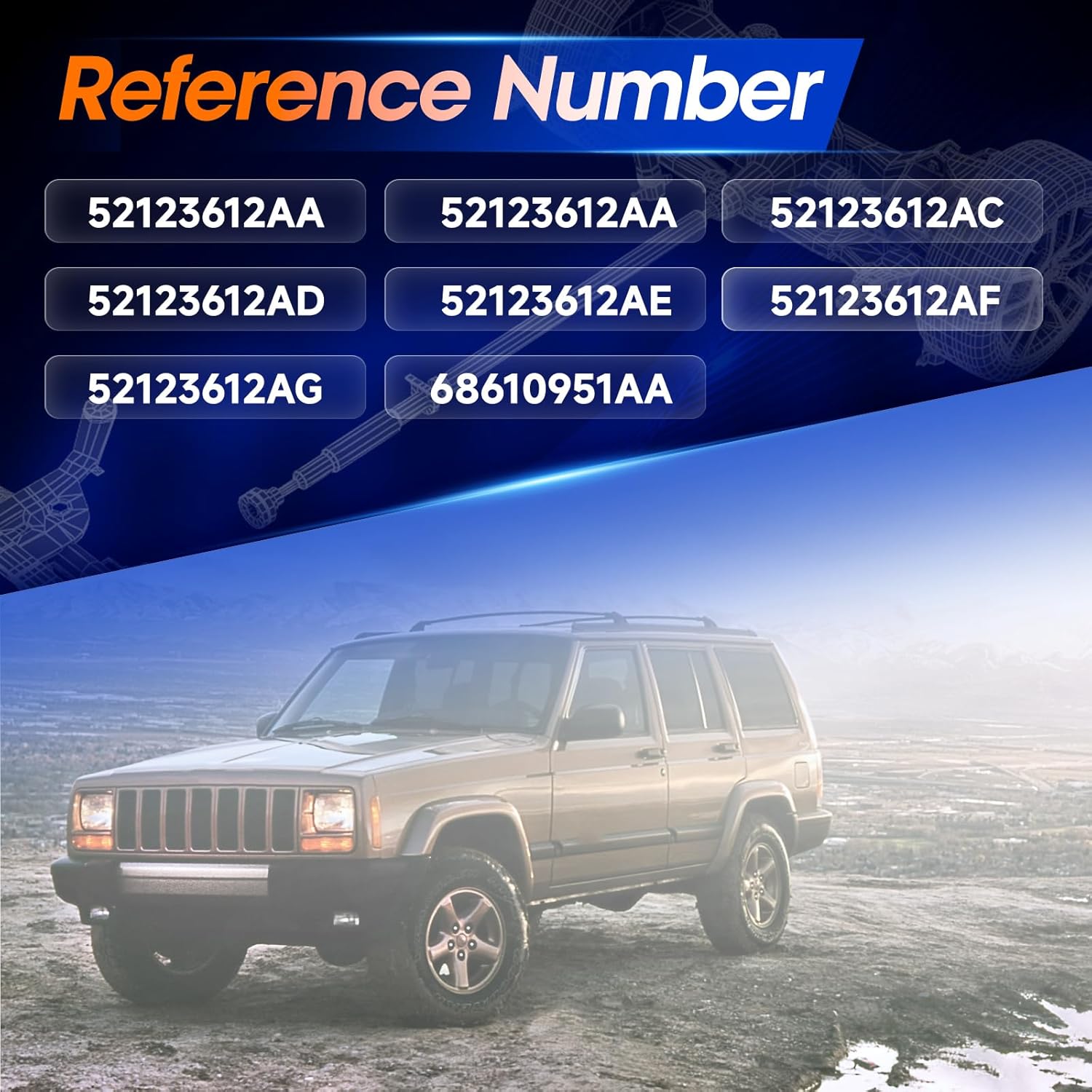 Rear Drive Shaft Assembly Fit for Jeep Cherokee 2014-2023 4WD/AWD Complete Prop Shaft Driveshaft Replaces 52123612AF, 52123612AB