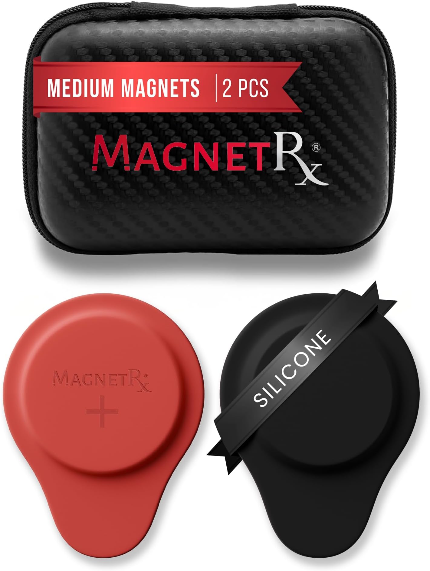 MagnetRX® Neodymium Biomagnetic Magnet Kit – Imanes para Biomagnetismo Médico – Dr Goiz Biomagnetic Therapy Magnets for Bio Magnet Pair – Biomagnetism Magnets with Silicone Covers (Medium | 2 Units)