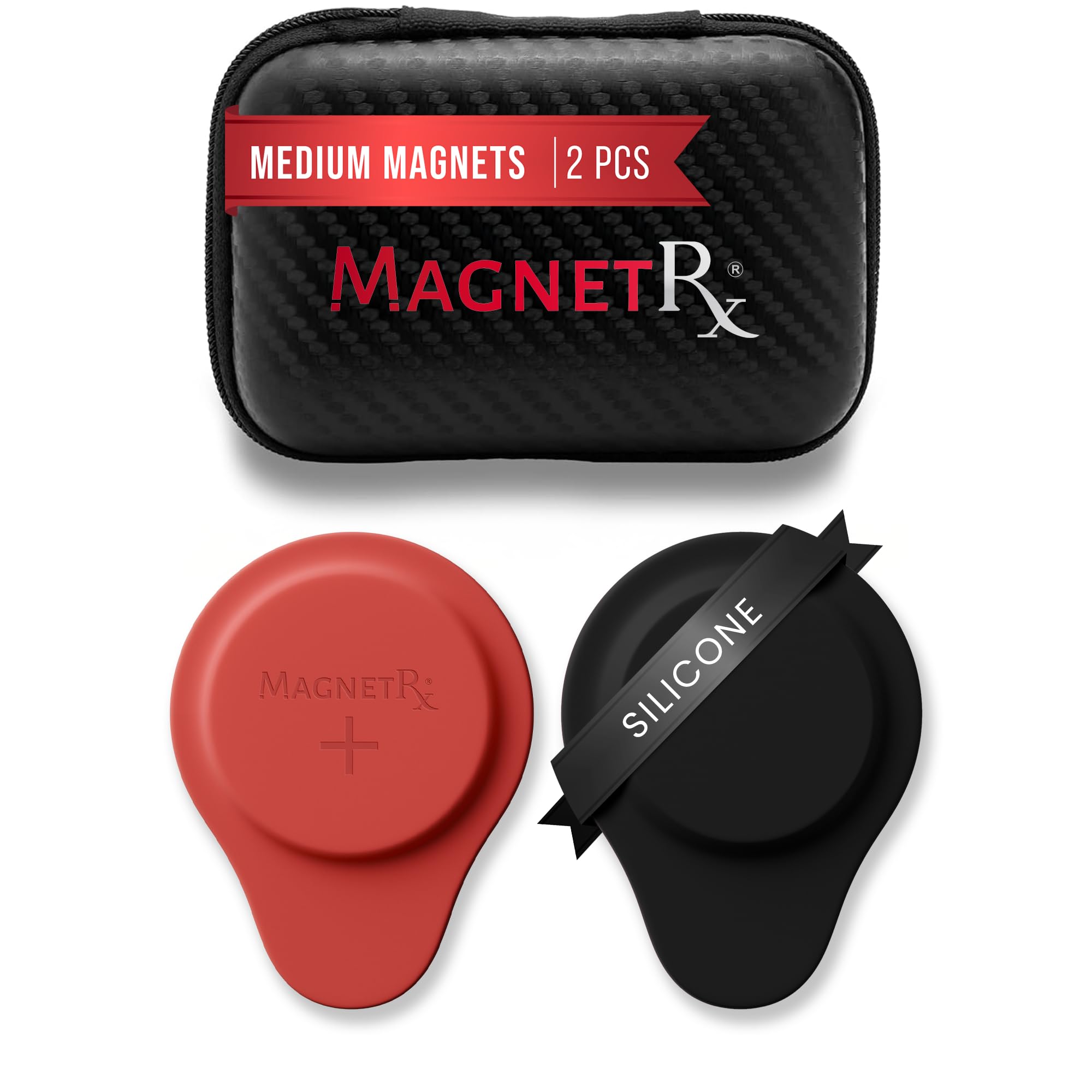 MagnetRX® Neodymium Biomagnetic Magnet Kit – Imanes para Biomagnetismo Médico – Dr Goiz Biomagnetic Therapy Magnets for Bio Magnet Pair – Biomagnetism Magnets with Silicone Covers (Medium | 2 Units)