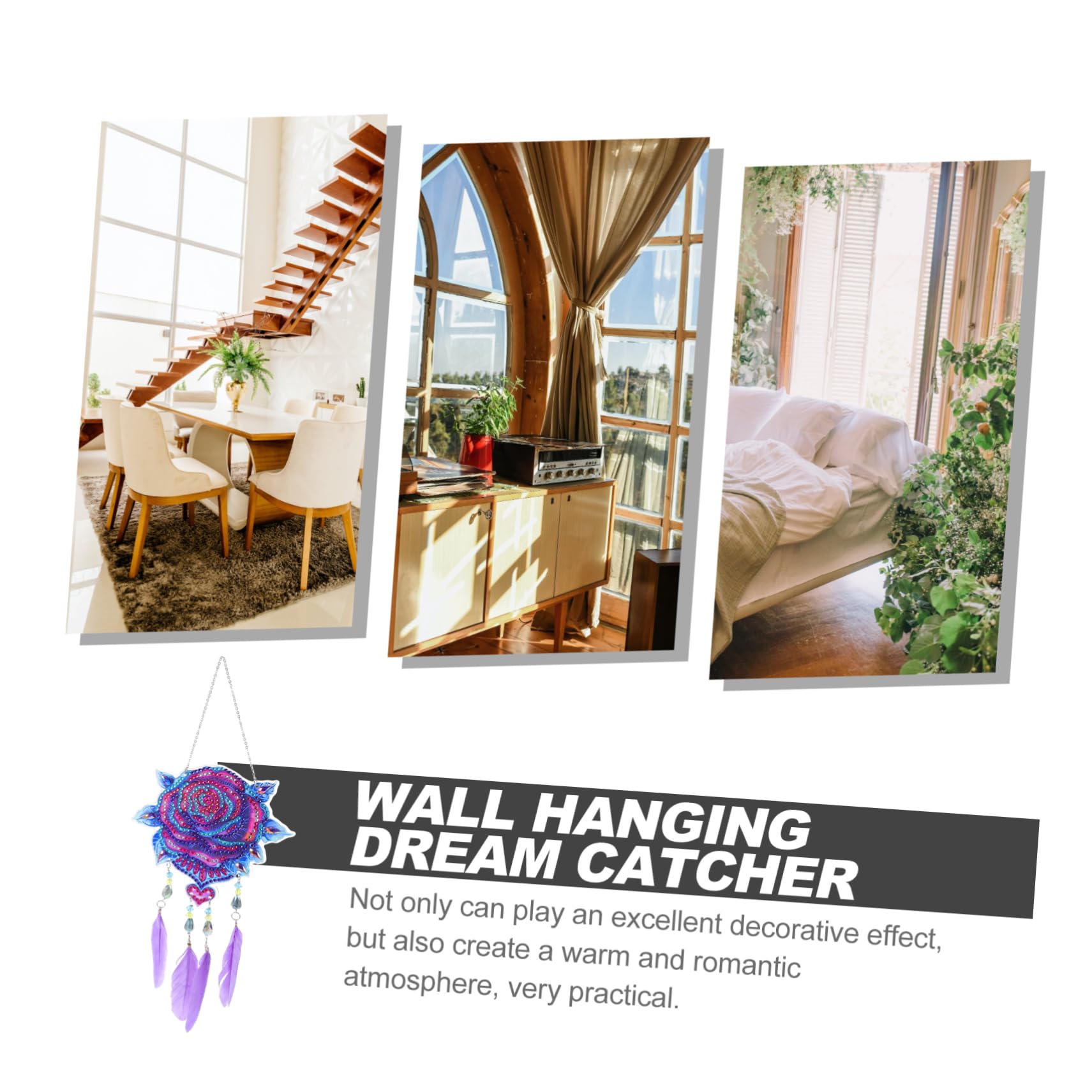 Sticker Mural Attrape-rêves En Plumes, Décoration Murale Pour Chambre De Bebe Ou Chambre Enfant 97348873