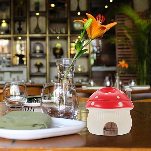 Miniatura 3 de STOBAZA Tazón de sopa con forma de casa de hongos, cuenco de almacenamiento de postres Huevo Cuenco de frutas para estofado Ensalada Gachas de