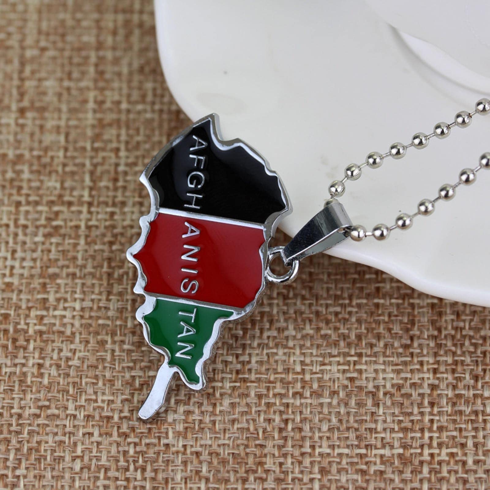 Collier Pendentif Drapeau Algérie Hip Hop - Verre Lumineux Galaxy | Bijoux Tendance Homme Femme