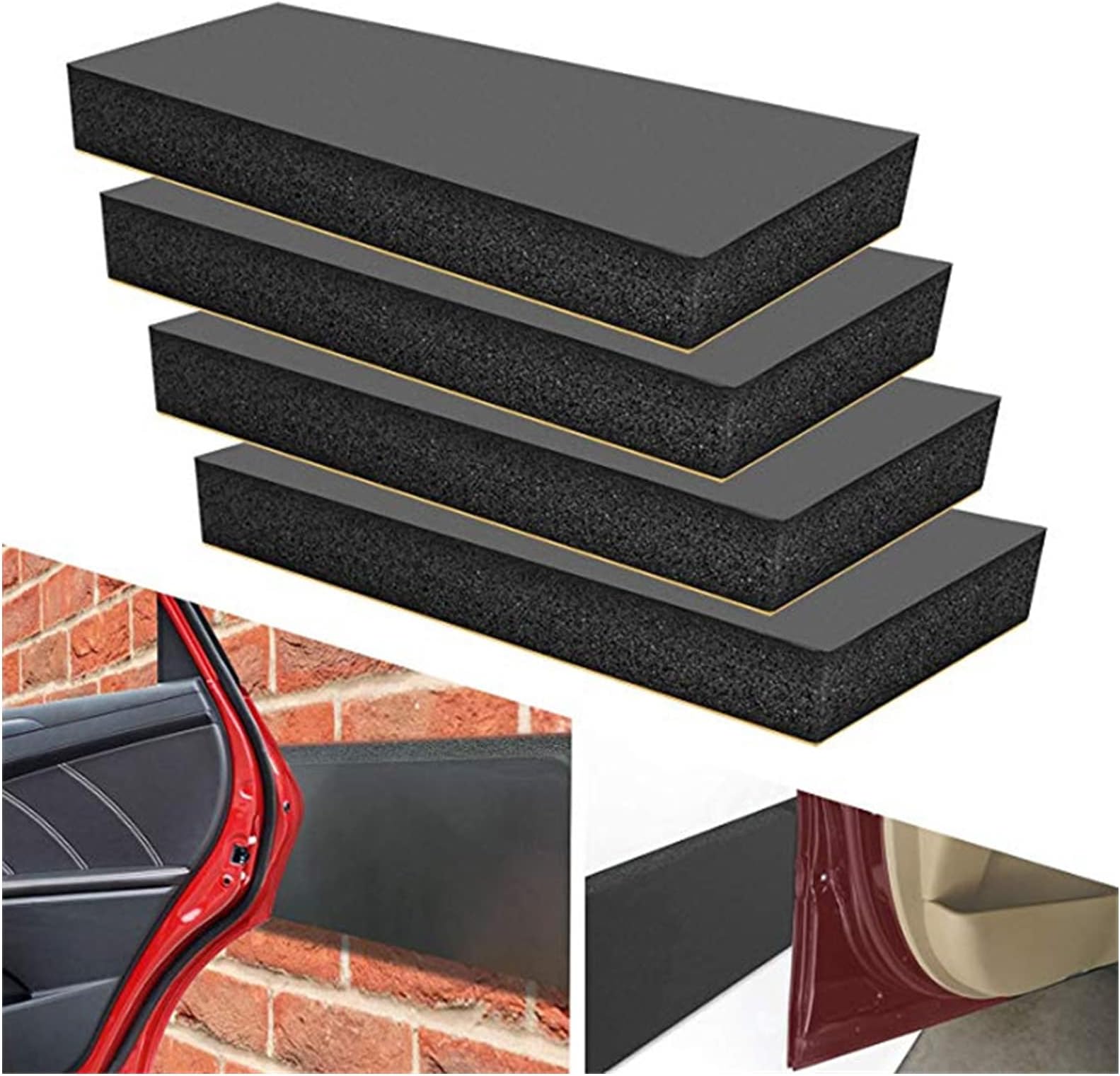 4pcs Garage Wall Protector Eva Foam Sheet 30x10x3cm Self-Adhesive Car Door Protector Wall Bumper Guard for Parking