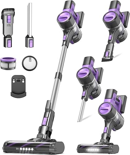 Miniatura 1 de S10 Aspiradora inalámbrica, 55 kPa, 60 minutos, aspiradora ligera con potente succión para el hogar, recargable, autosuficiente, aspiradoras de mano