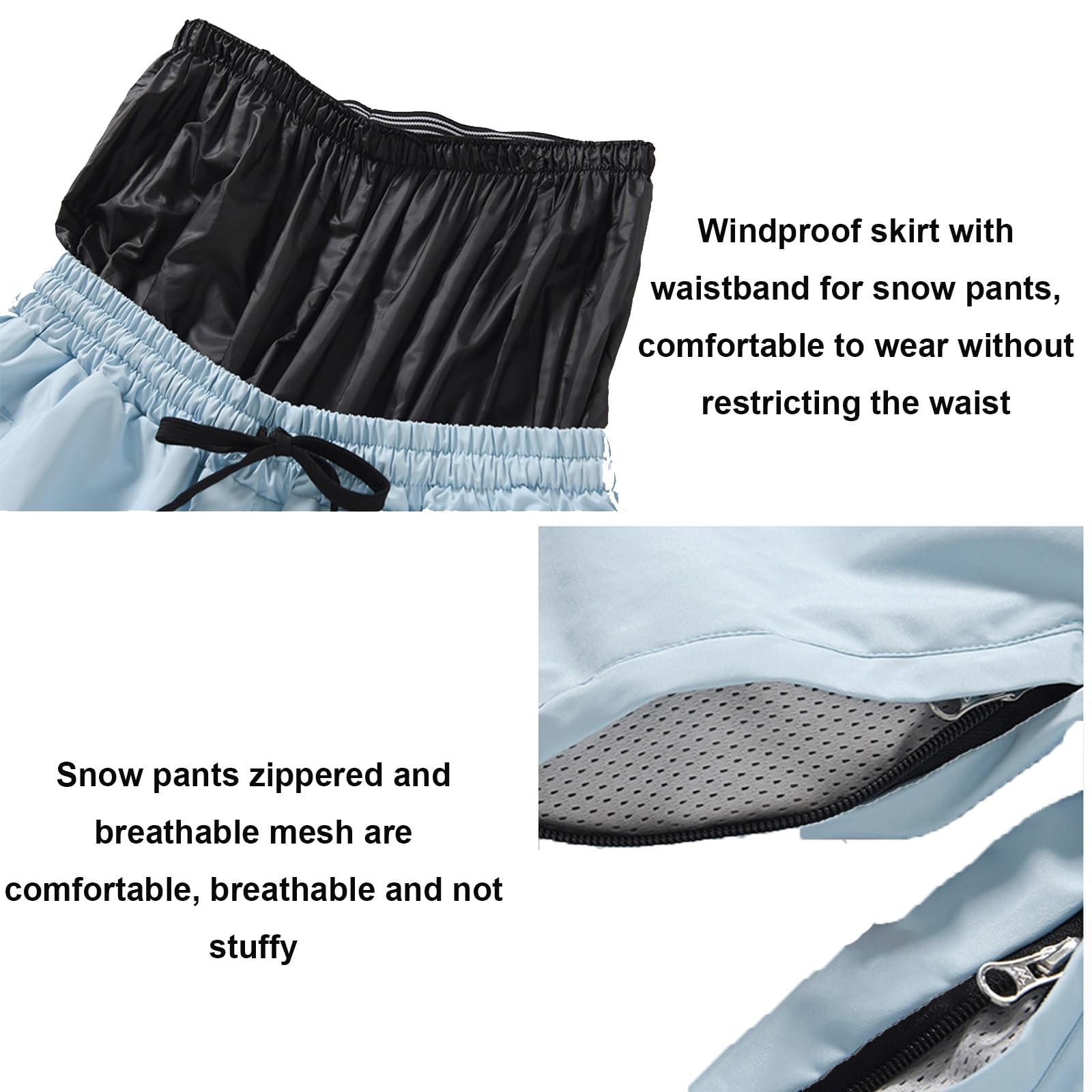 ALMASI Pantaloni da Snowboard Larghi da Uomo da Donna Pantaloni da Neve da Sci Sport Super Larghi Isolamento Esterno Impermeabile(Apple Green,Small)