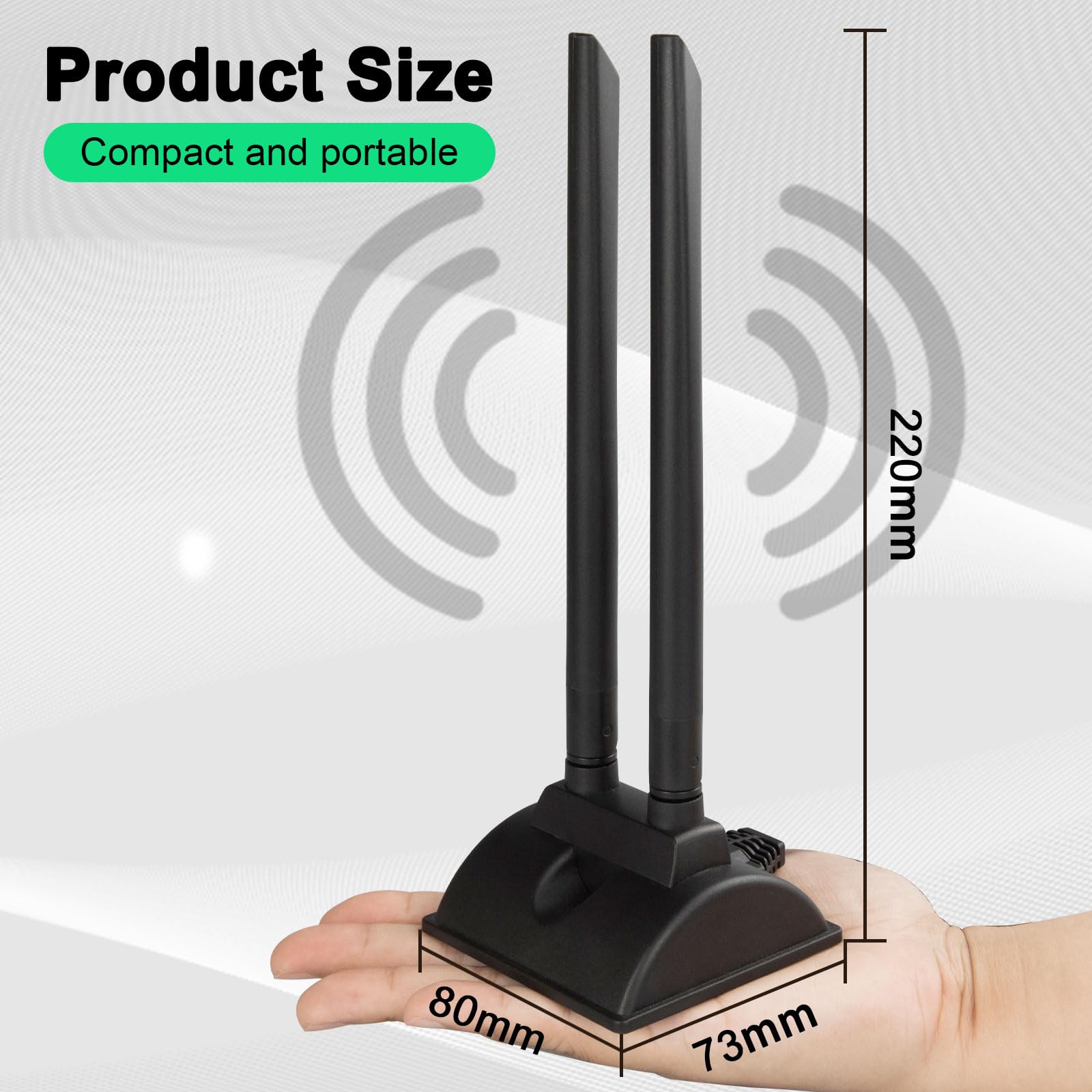 TS9 Antenna 5G 4G Antenna 5dBi High Gain 2400MHz Dual MIMO TS9 Antenna a base magnetica da 2 m RG174 per router 4G LTE, hotspot Wi-Fi, dispositivi IoT industriali
