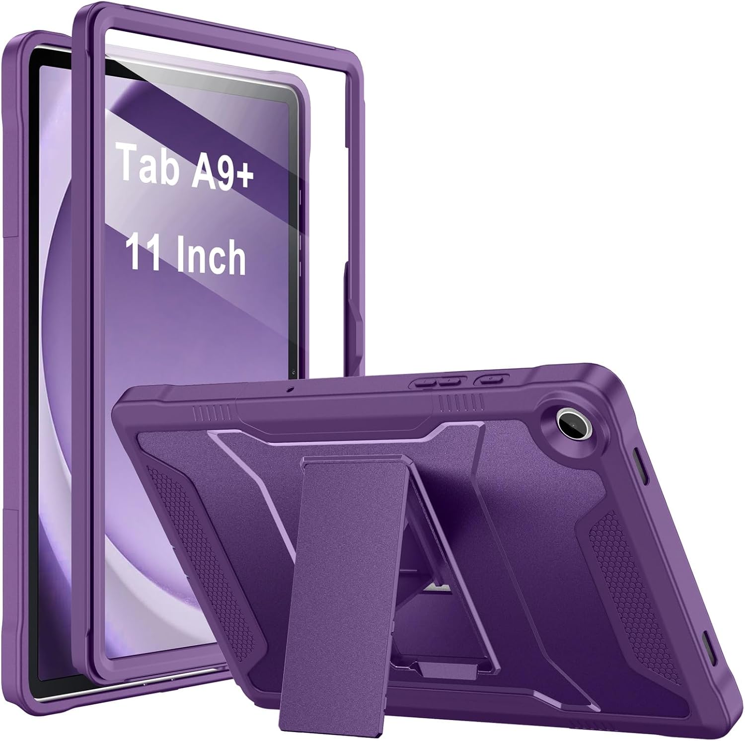 Soke Case for Samsung Galaxy Tab A9 Plus 2023, with Built-in Screen Protector and Kickstand, Rugged Full Body Protective Cover for Galaxy Tab A9+ 11 Inch Tablet [SM-X210/X216/X218],Purple