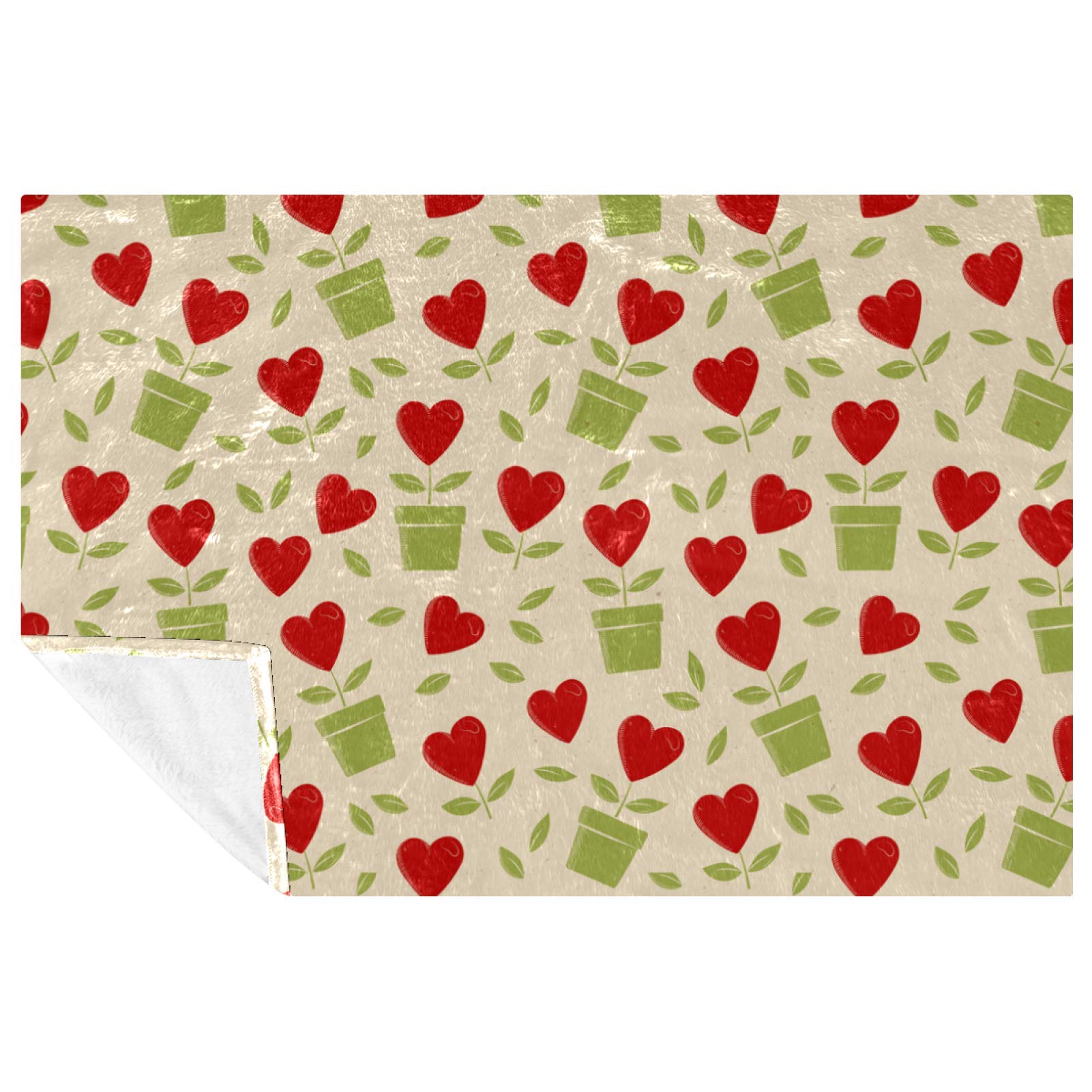 Couverture vintage cœurs plaid chaud lit canapé tapis pique-nique et camping