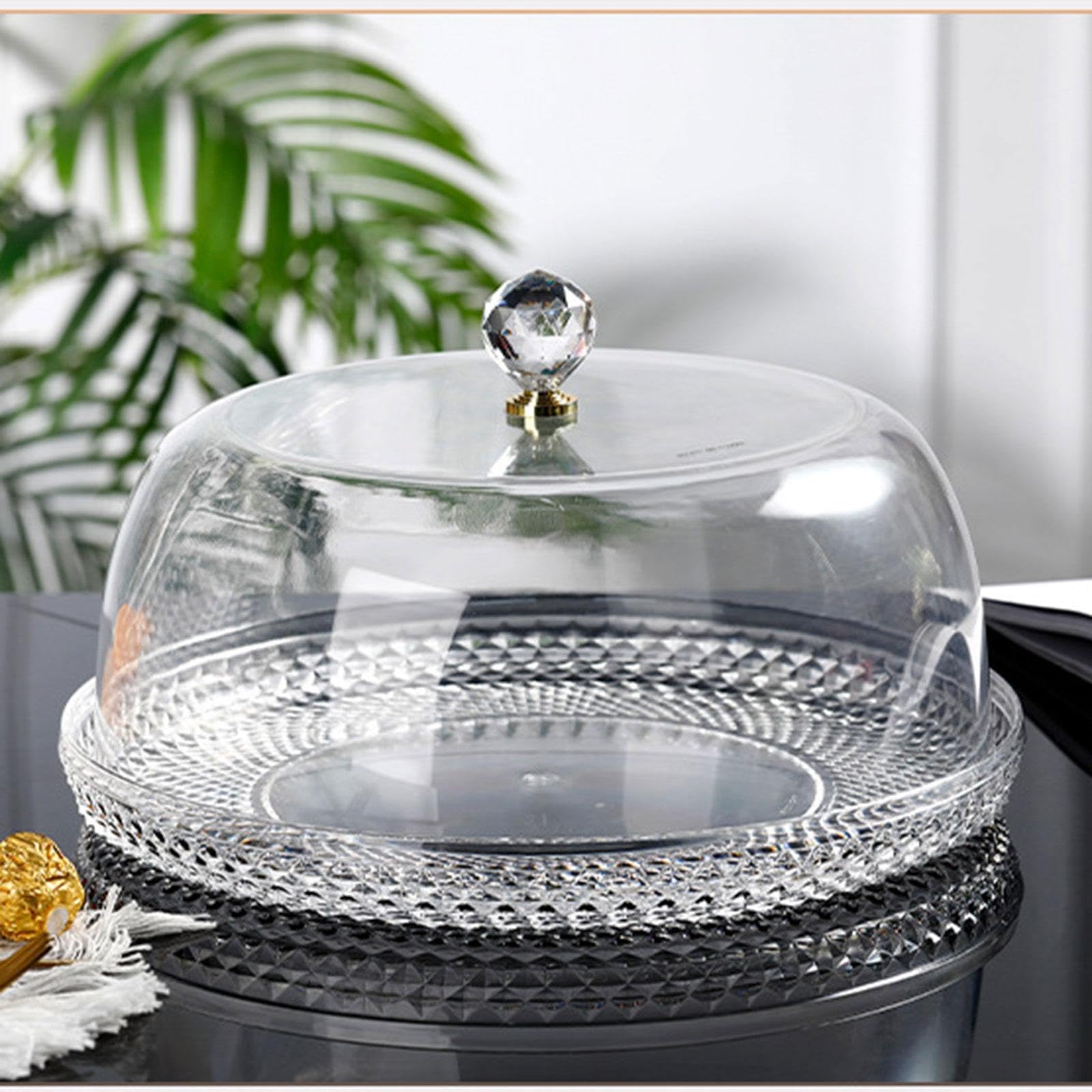 Amazon｜アクリル製ケーキスタンド ドーム型蓋付き ケーキパン 透明