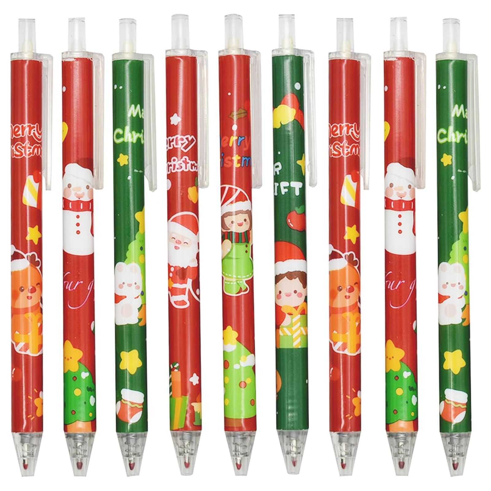 Legami - Lot De 3 Stylos à Encre Gel Effaçable, édition De Noël, Stylos à Encre Effaçable Thermosensible, Rouge, Bleu, Vert, Stylo Effaçable, Effacer Sans Consommer La Feuille