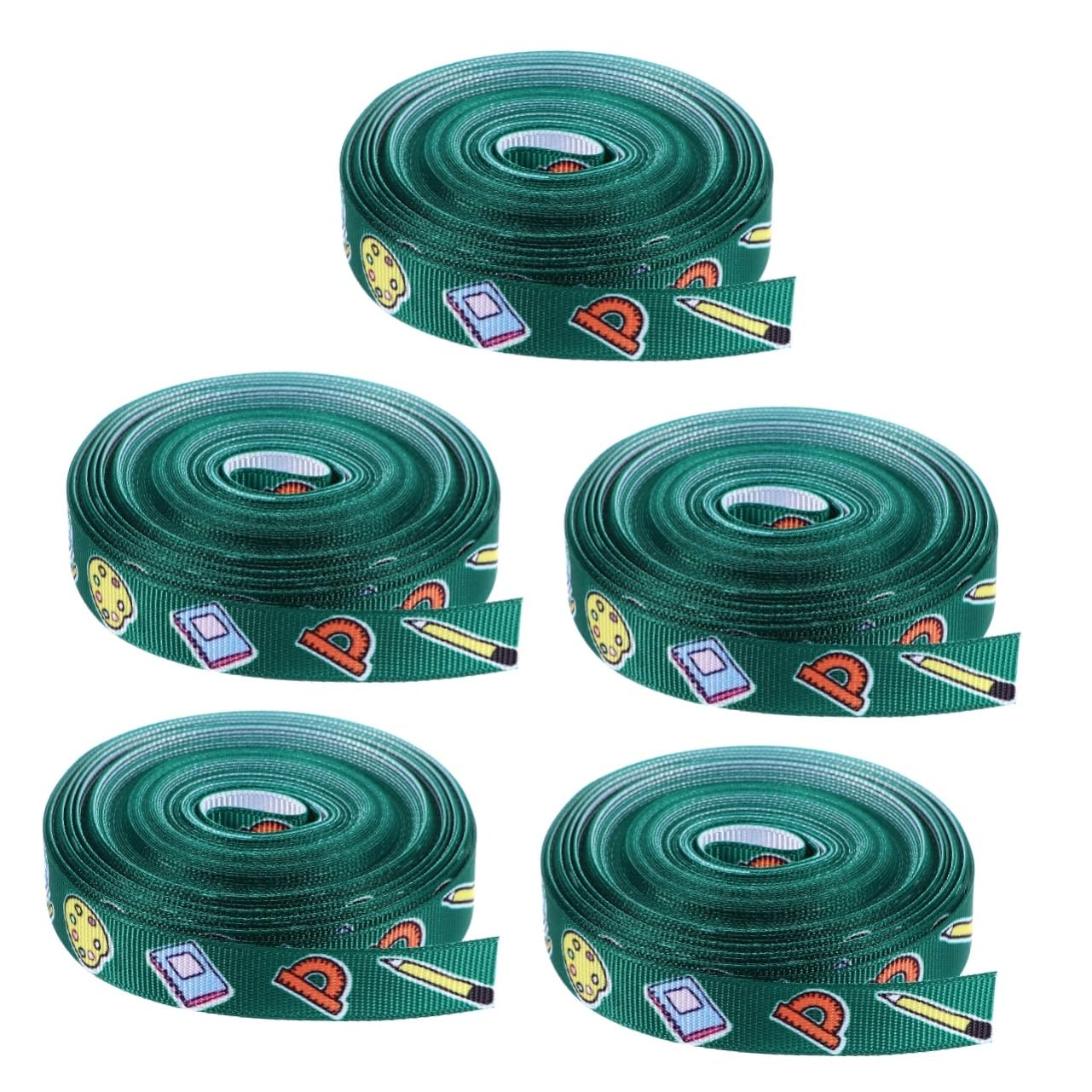 Ruban de bricolage en polyester Zerodeko : 5 rouleaux d'ornements pour décoration et mercerie creative