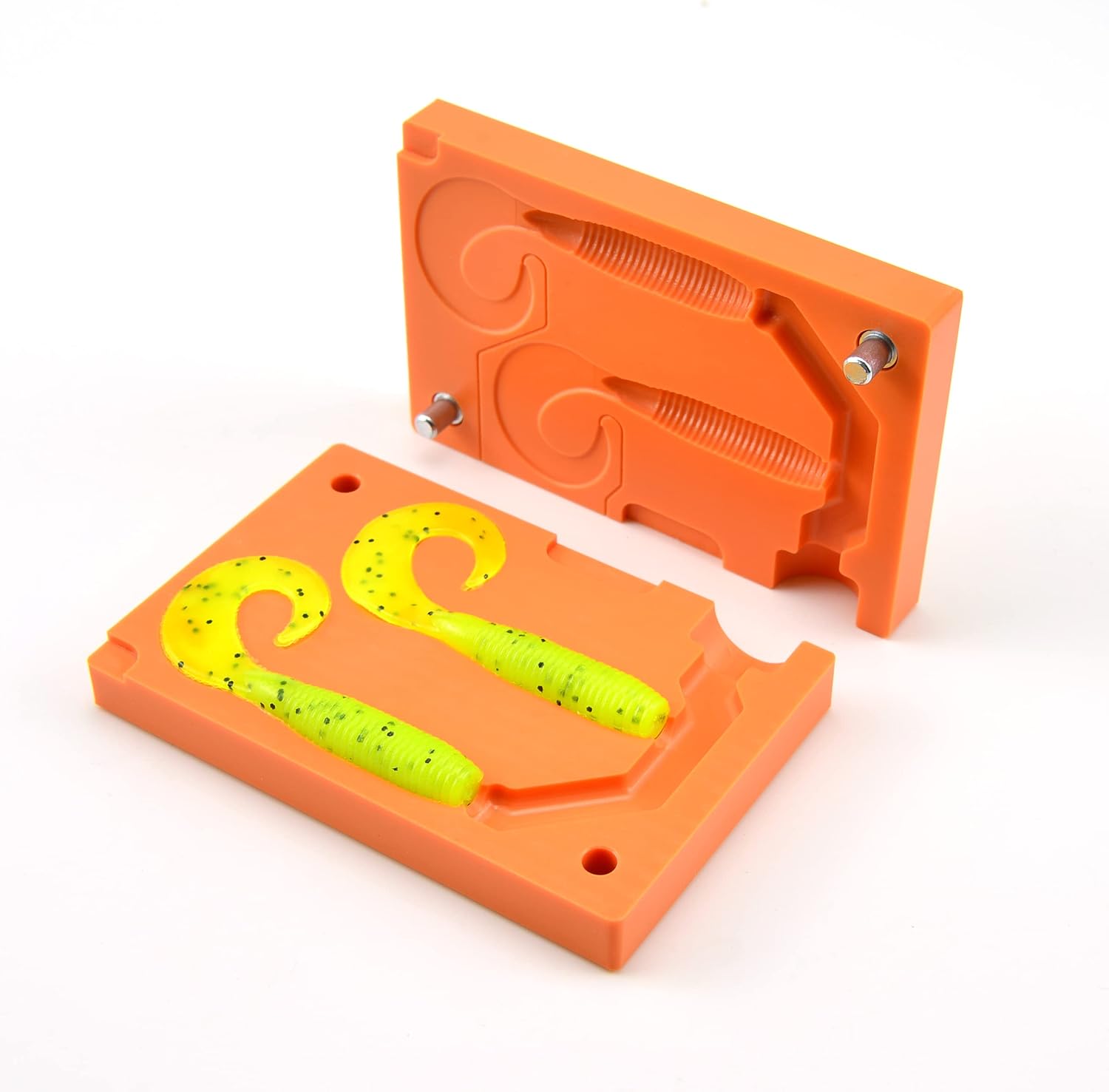Soft Plastiс Mold Lure Making Injection Molds Fishing Lures Two Cavity Single Tail Grub 4''