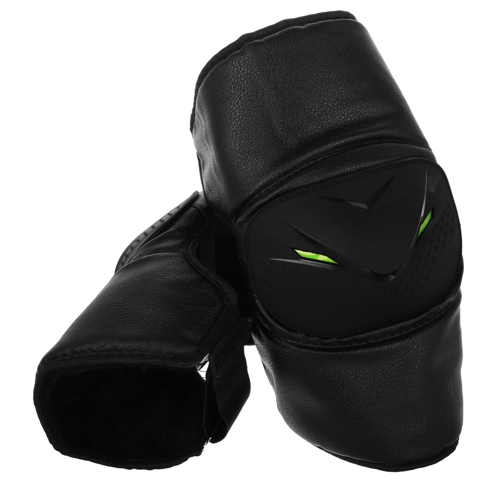 FUNOMOCYA Mountain Biking Pads Pu Wind Barrier Warm Durable Cycling Shin Guards for Winter Riding