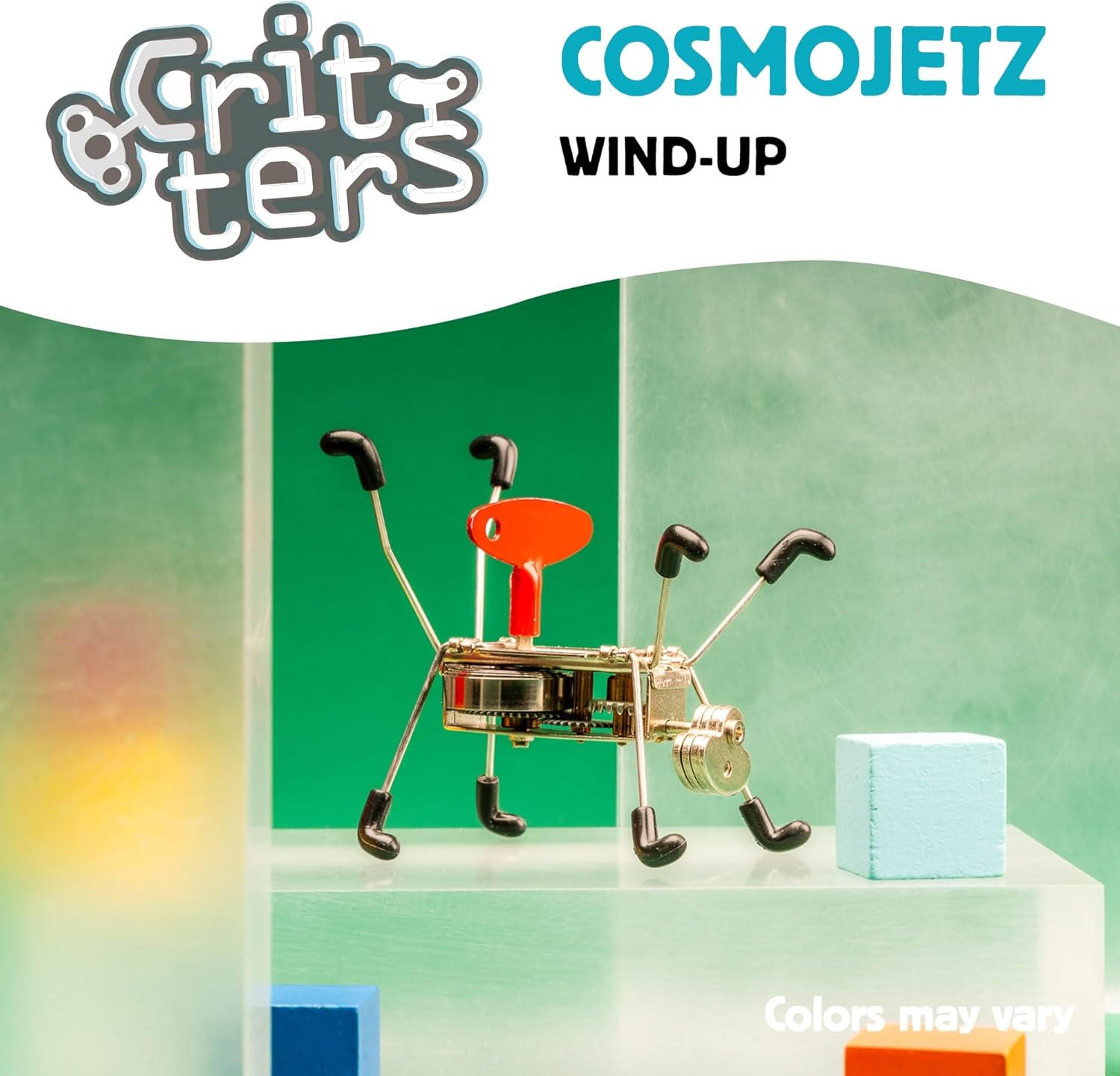Kikkerland Windup Cosmojetz – Cute Wind Up Pet for Office Desk – Trinkets for Stocking, Easter Basket, or Gift Bag