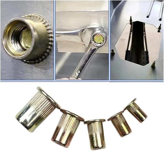 Kit de herramientas para tuerca de remache, 20 piezas de acero al carbono miniatura 4