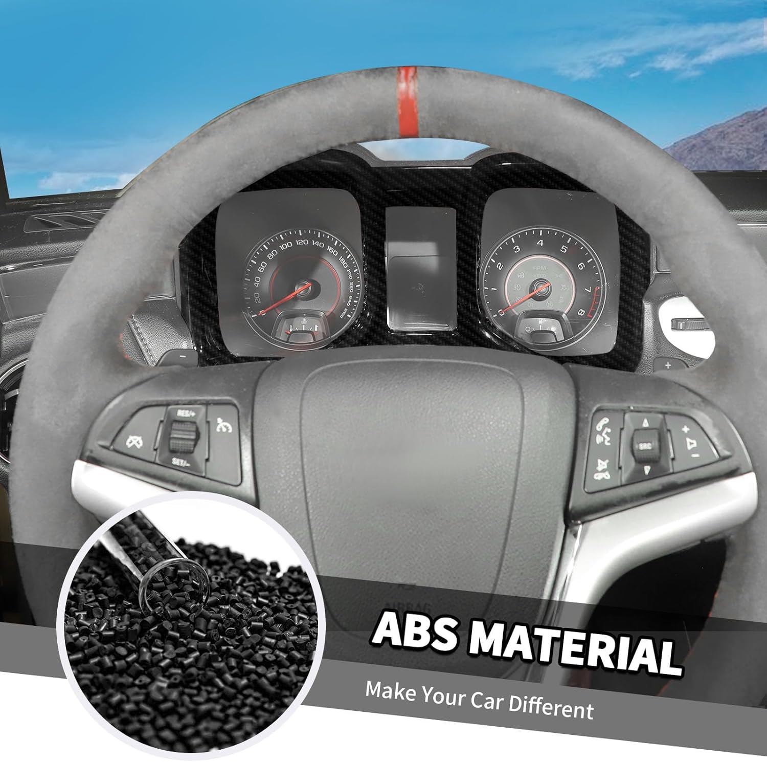 Jimen Compatible with 2010-2015 Chevrolet Camaro Dashboard Cover Dash Board Panel Trim Accessories (Carbon Fiber)